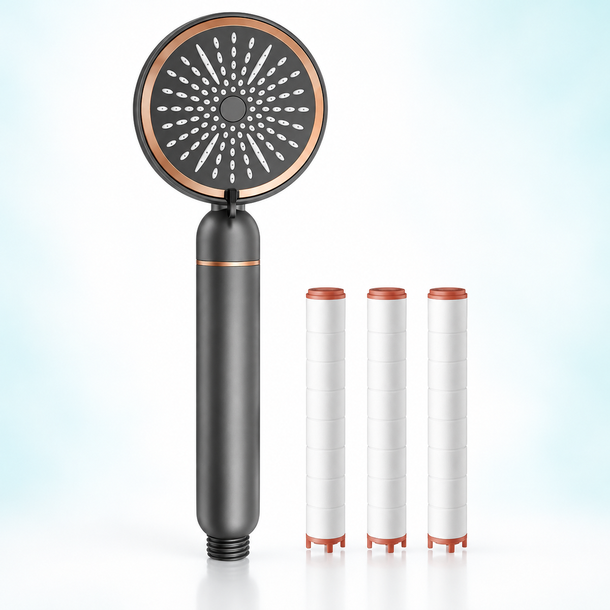 filtered handheld showerhead with selected accessories