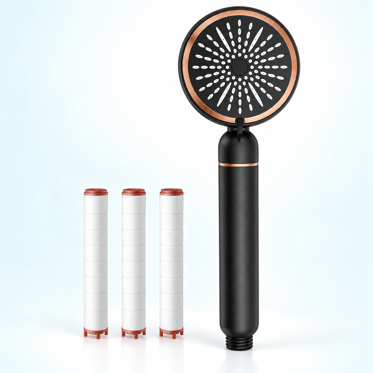 filtered handheld showerhead with selected accessories