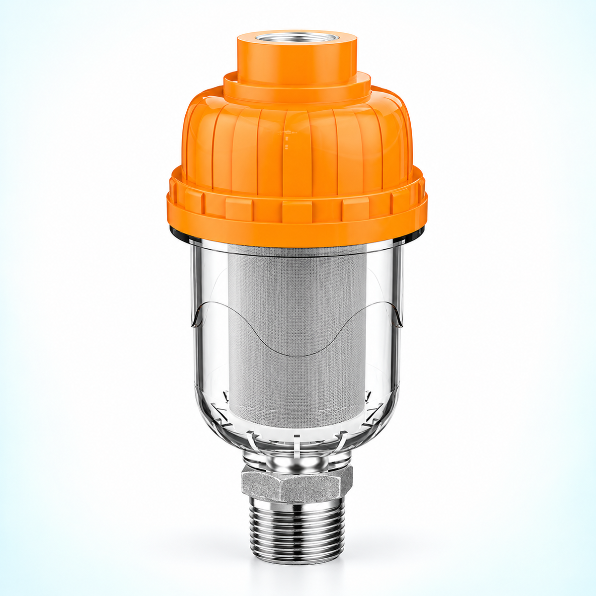 inline water filter - Orange / 1/2 to 3/4 Adapter