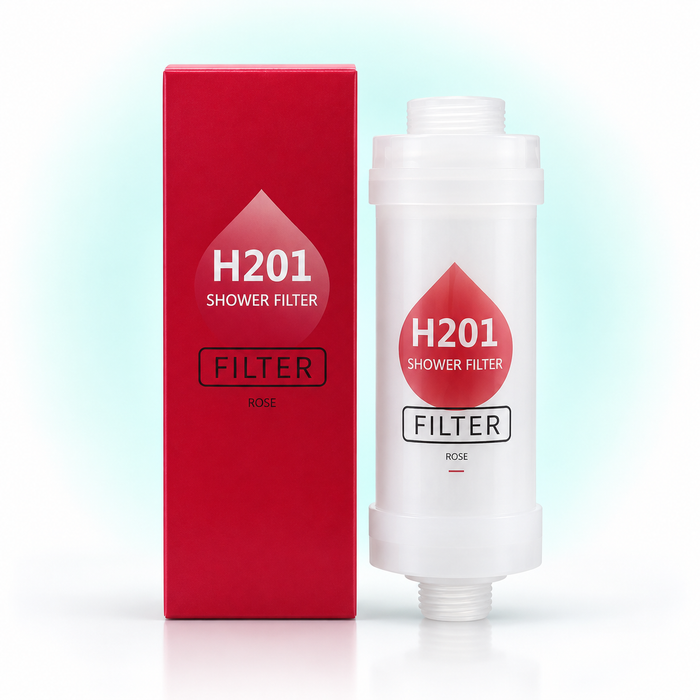 Rose inline shower filter