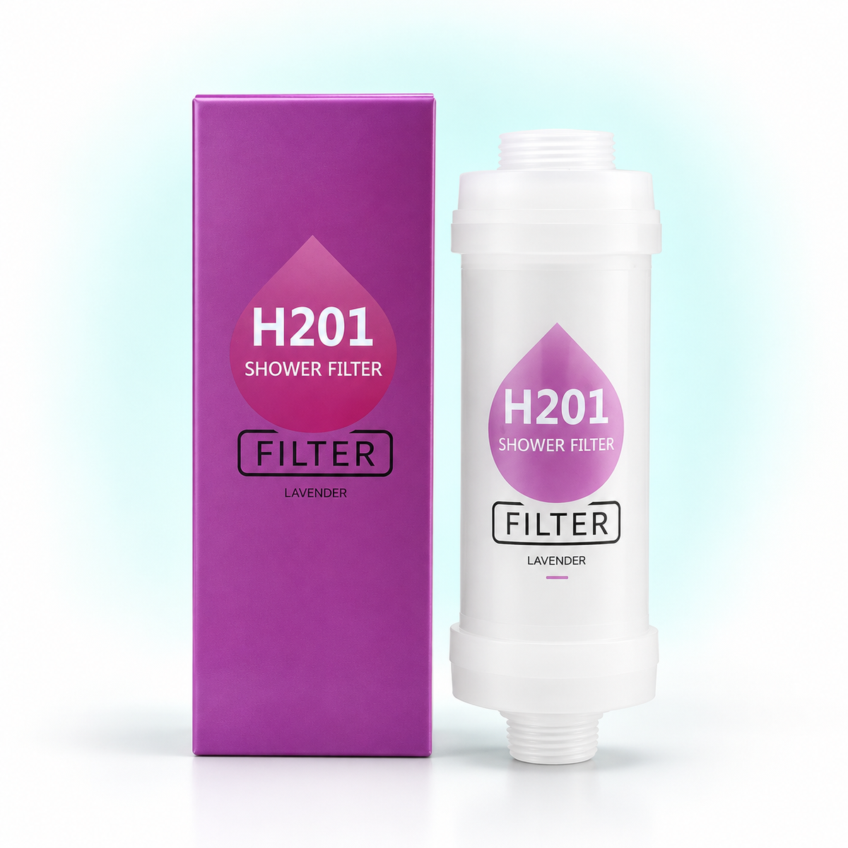 Lavender inline shower filter