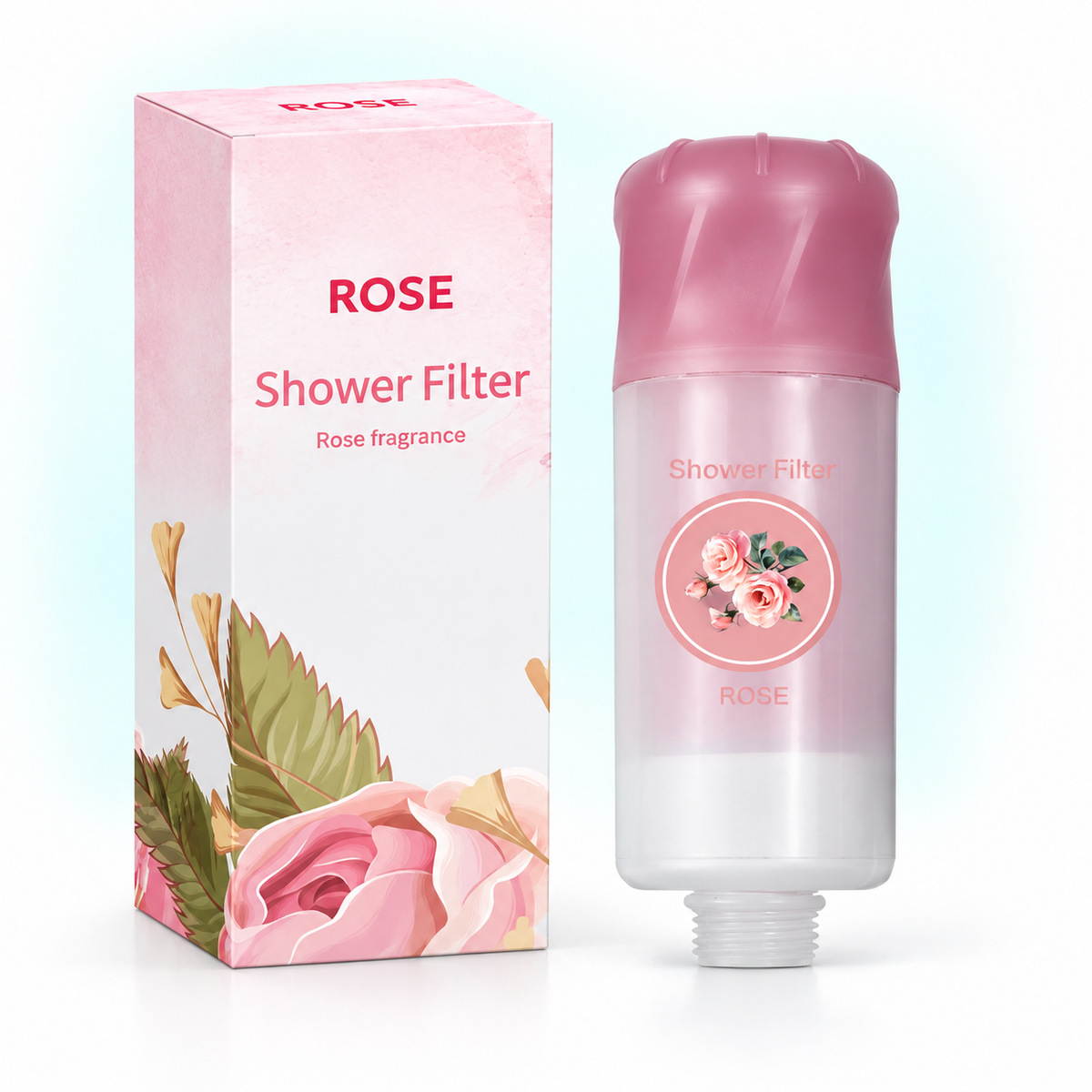 Powder Rose inline shower filter