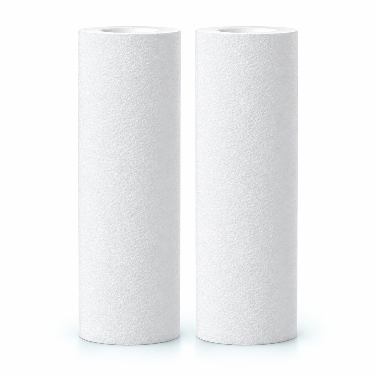 Two white replacement filter cartridges