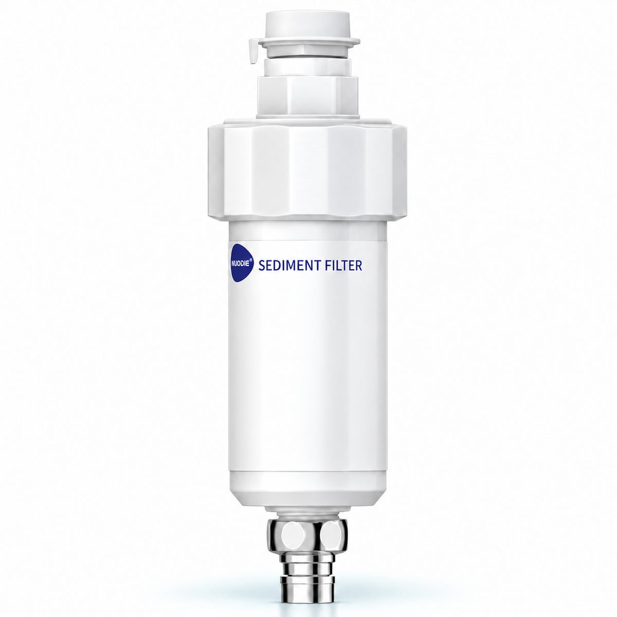 white inline filter with washing machine connectors