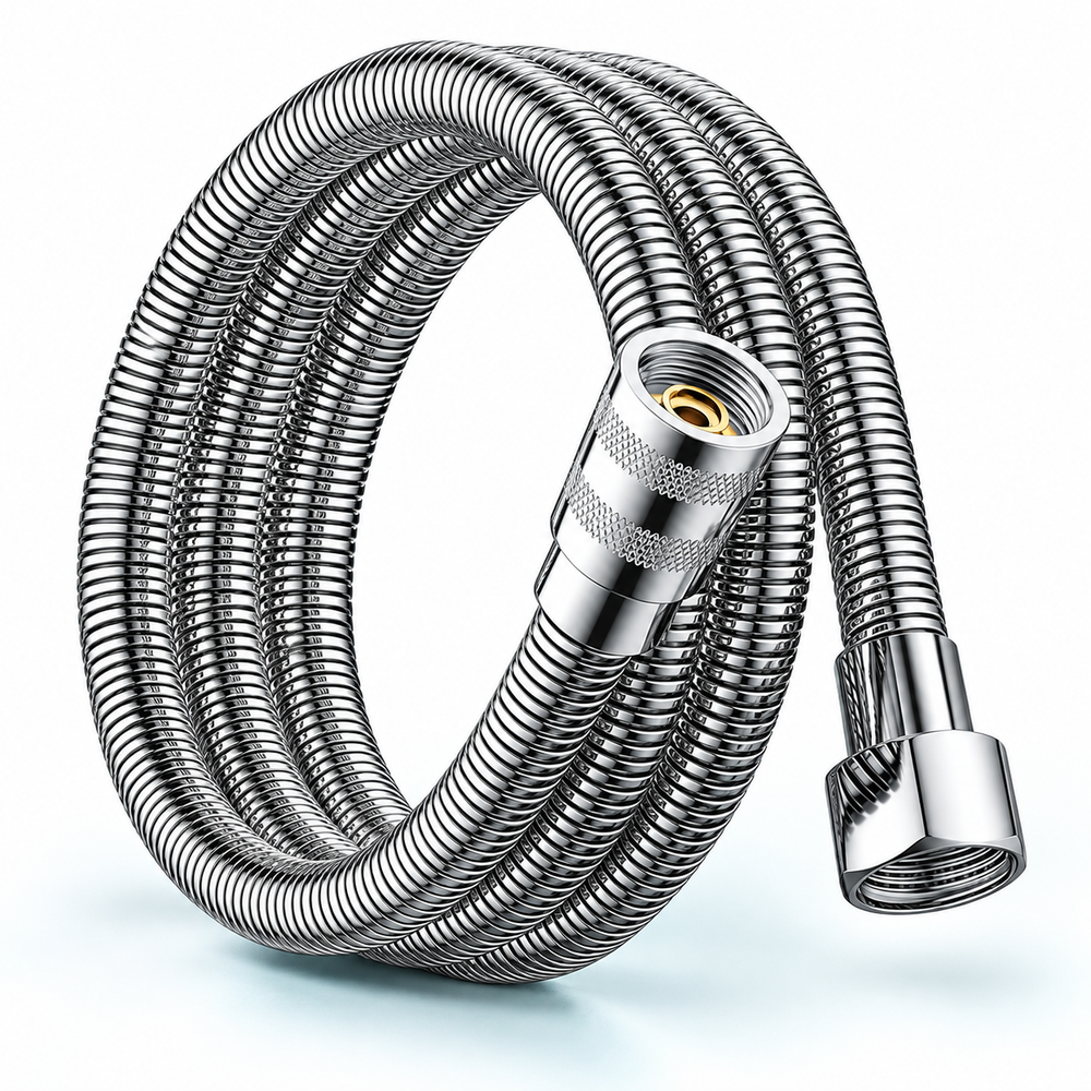 silver shower hose - 1.5 m