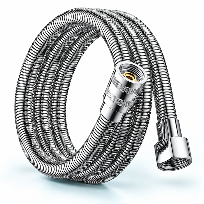 silver shower hose - 1.5 m