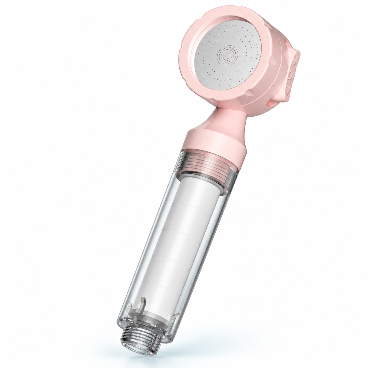 Sakura Pink three-mode filtered travel shower head, Head Only