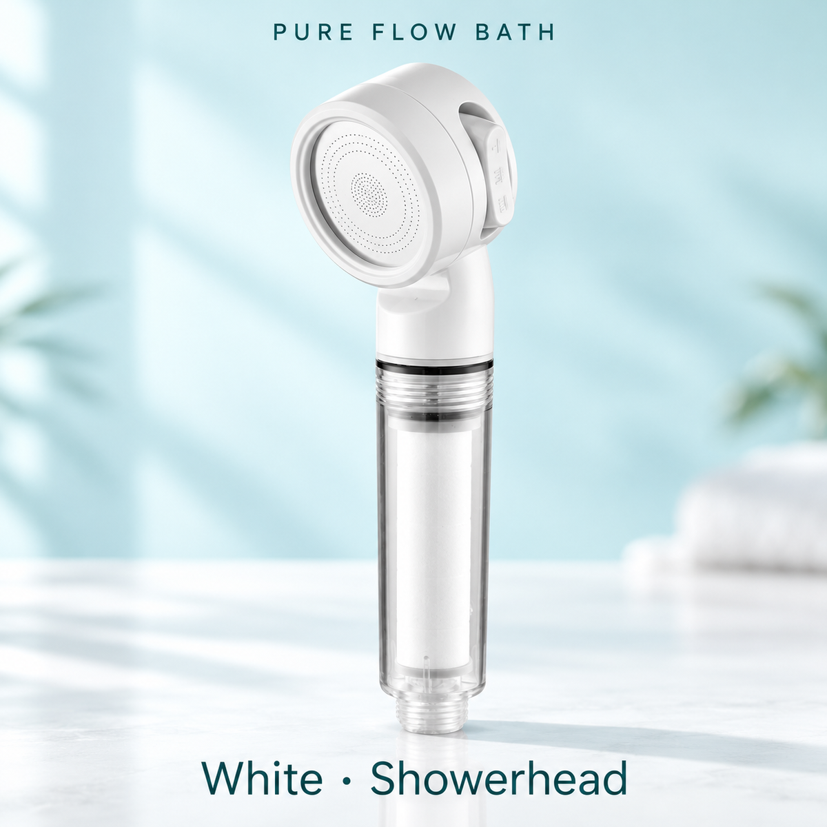 Pure Flow Bath White · Showerhead