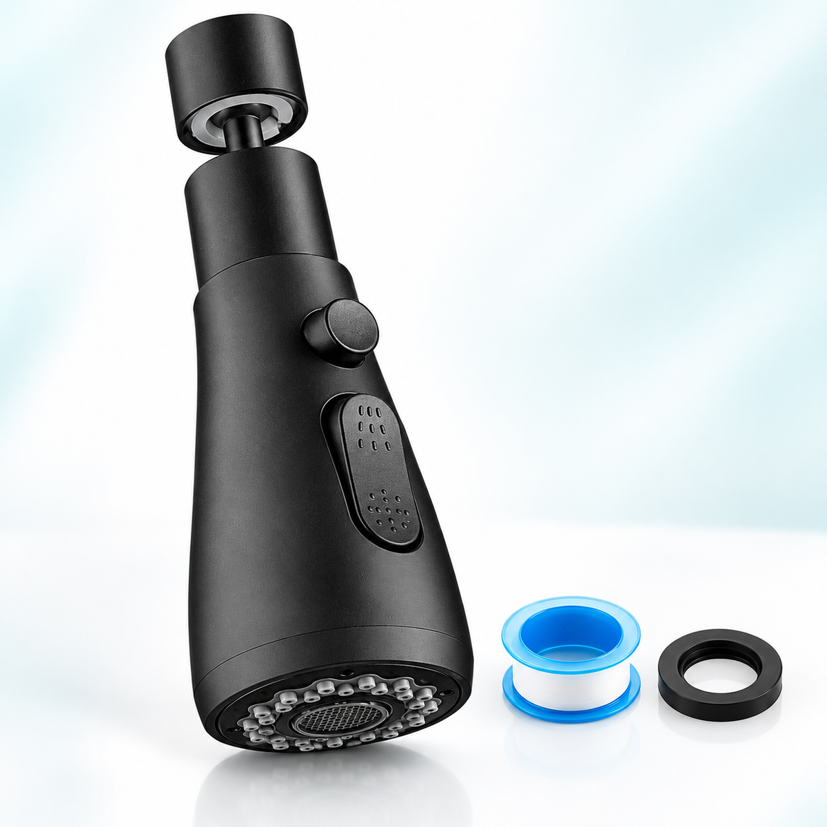three-mode unfiltered faucet sprayer - Matte Black