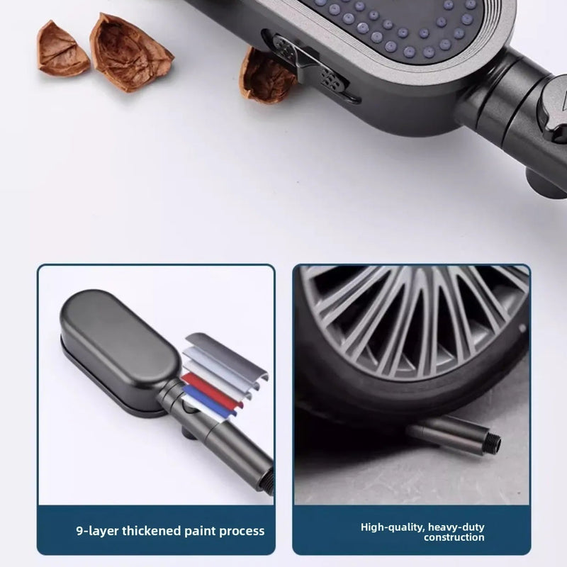 Handheld Filtered Shower Head — High Pressure | Multiple Spray Modes | Elegant Black