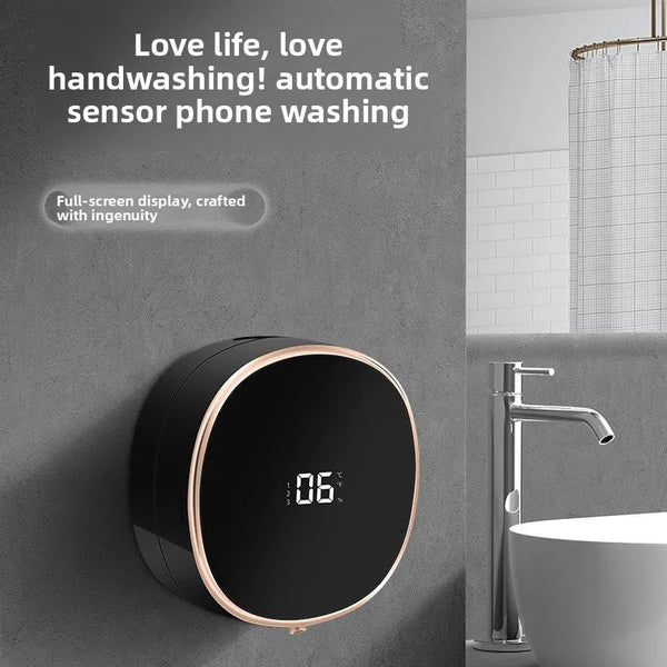 Automatic Touchless Foam Soap Dispenser Wall Mount — USB Rechargeable | Antibacterial | Black