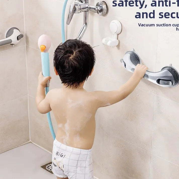 Suction Cup Shower Safety Handle — No-Drill Bathroom Grab Bar for Elderly & Disabled
