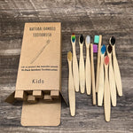 10-Pack Soft Bristle Bamboo Toothbrush Set for Kids — Eco-Friendly | Multiple Colors