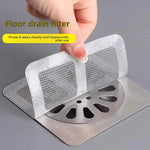 Shower Floor Drain Hair Catcher Stickers — 10-Pack Mesh Drain Filters, No-Tool Install