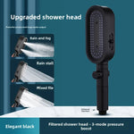Handheld Filtered Shower Head — High Pressure | Multiple Spray Modes | Elegant Black