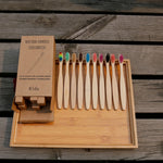 10-Pack Soft Bristle Bamboo Toothbrush Set for Kids — Eco-Friendly | Multiple Colors