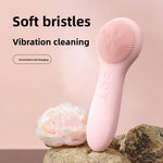 Ultrasonic Silicone Facial Cleansing Brush — Vibration Face Scrubber, USB Rechargeable, Sensitive Skin Safe