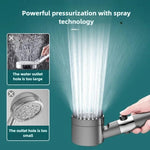 Filtered High Pressure Shower Head — One-Touch Water Stop | Massage Settings | Bathroom