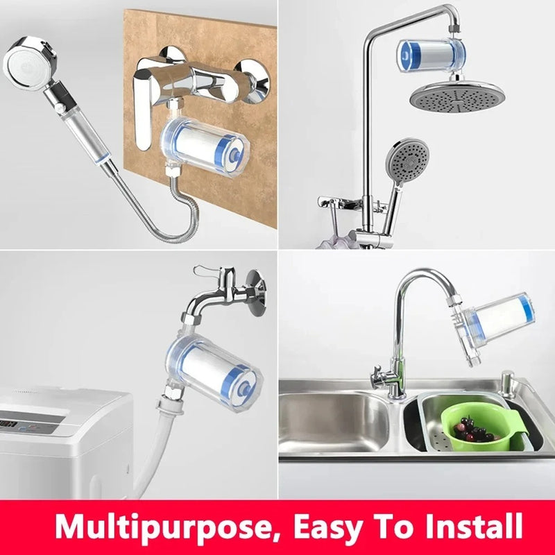 Universal PP Cotton Shower Filter — Removes Chlorine & Impurities | Faucet Water Purifier
