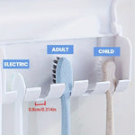 Wall Mount Toothbrush Holder Set — Automatic Toothpaste Dispenser & Cup | Bathroom Organizer