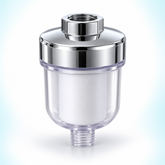 Large inline shower filter