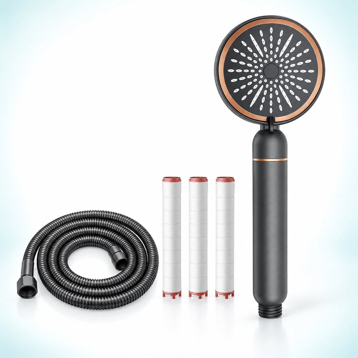 filtered handheld showerhead with selected accessories
