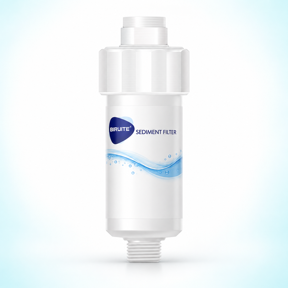 White inline water filter