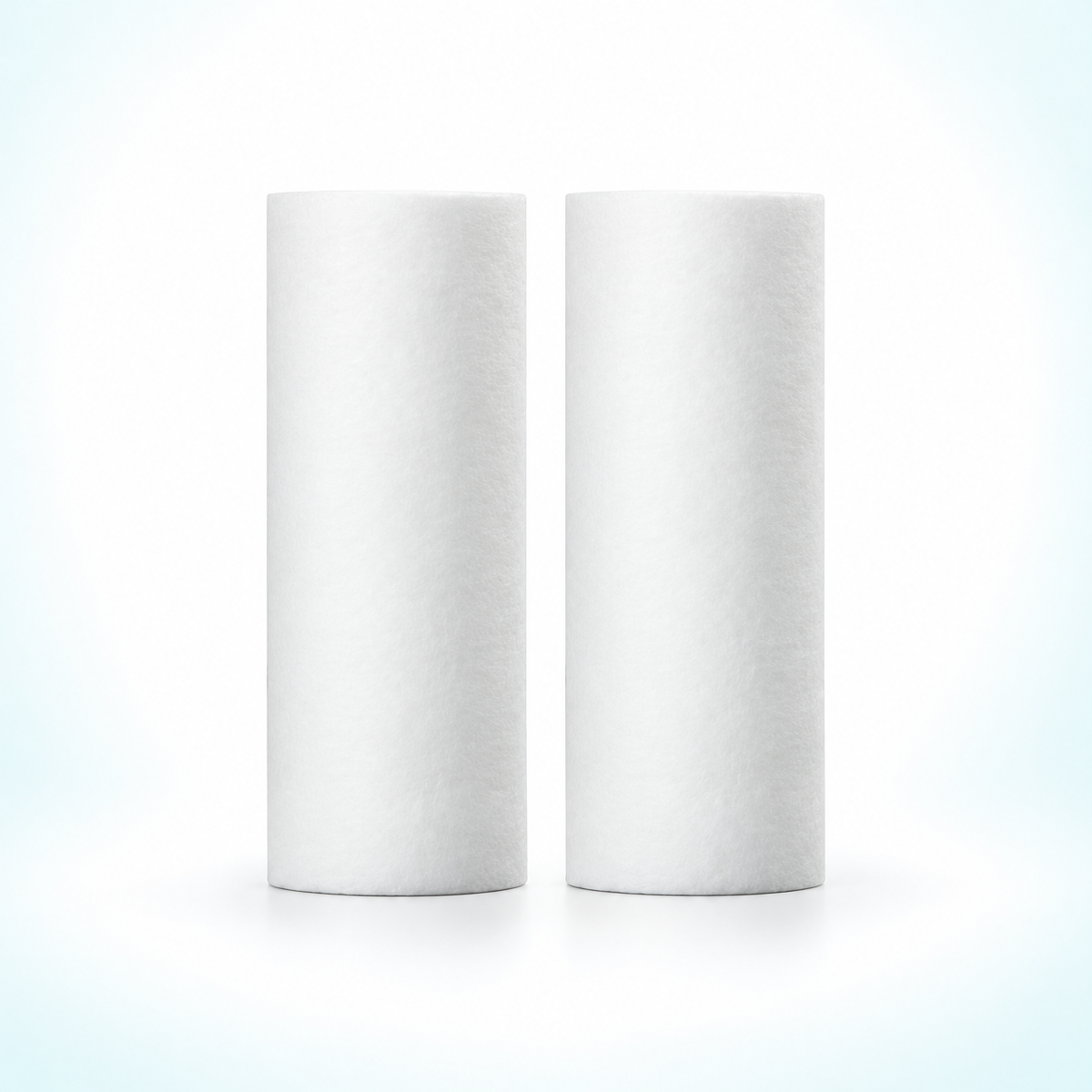 Two white replacement filter cartridges