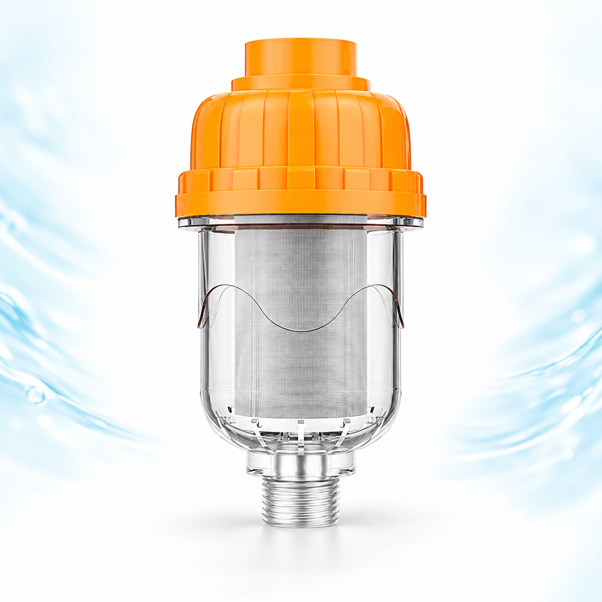 inline water filter - Orange / Mesh