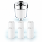 inline shower filter and selected cartridge bundle