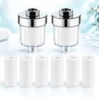inline shower filter and selected cartridge bundle