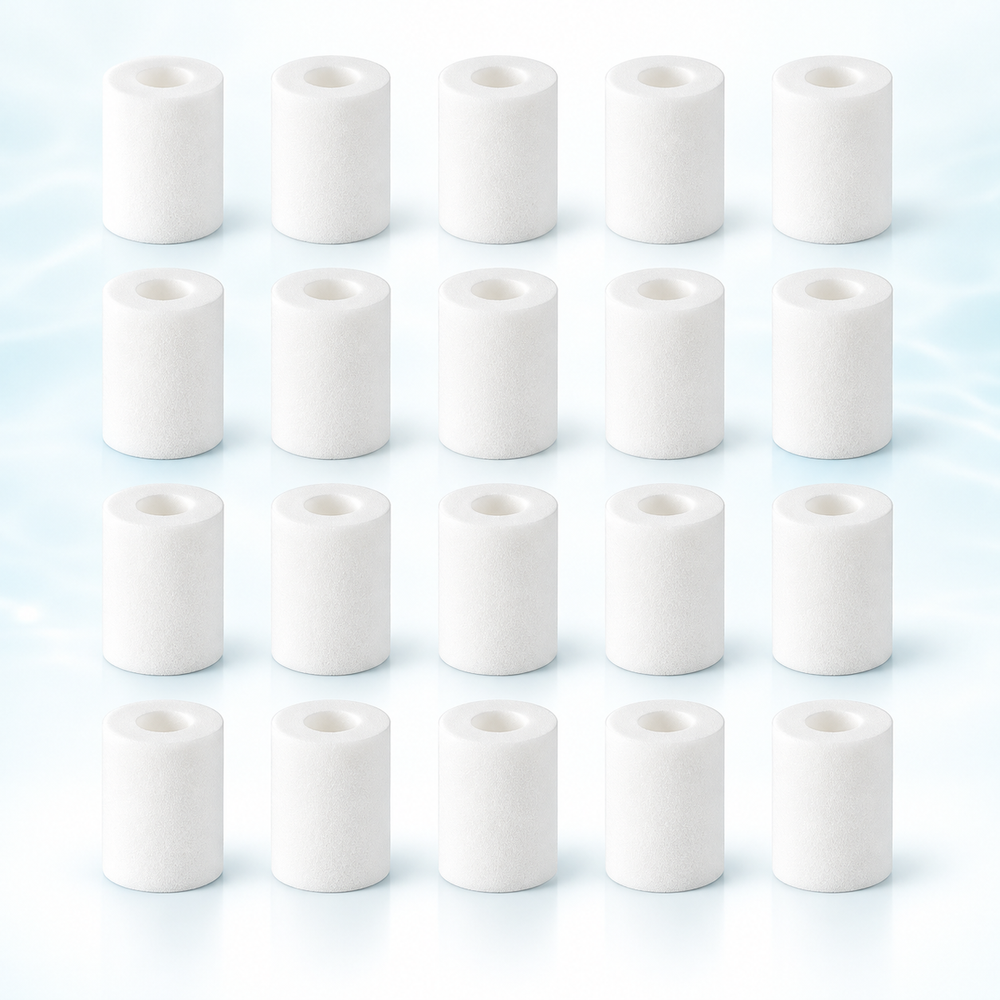 white replacement shower filter cartridges