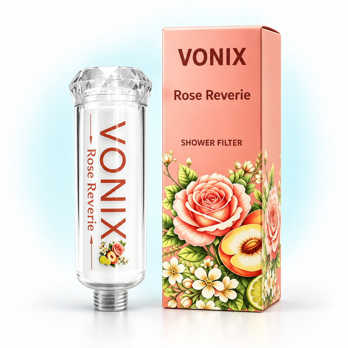 Rose Reverie inline shower filter