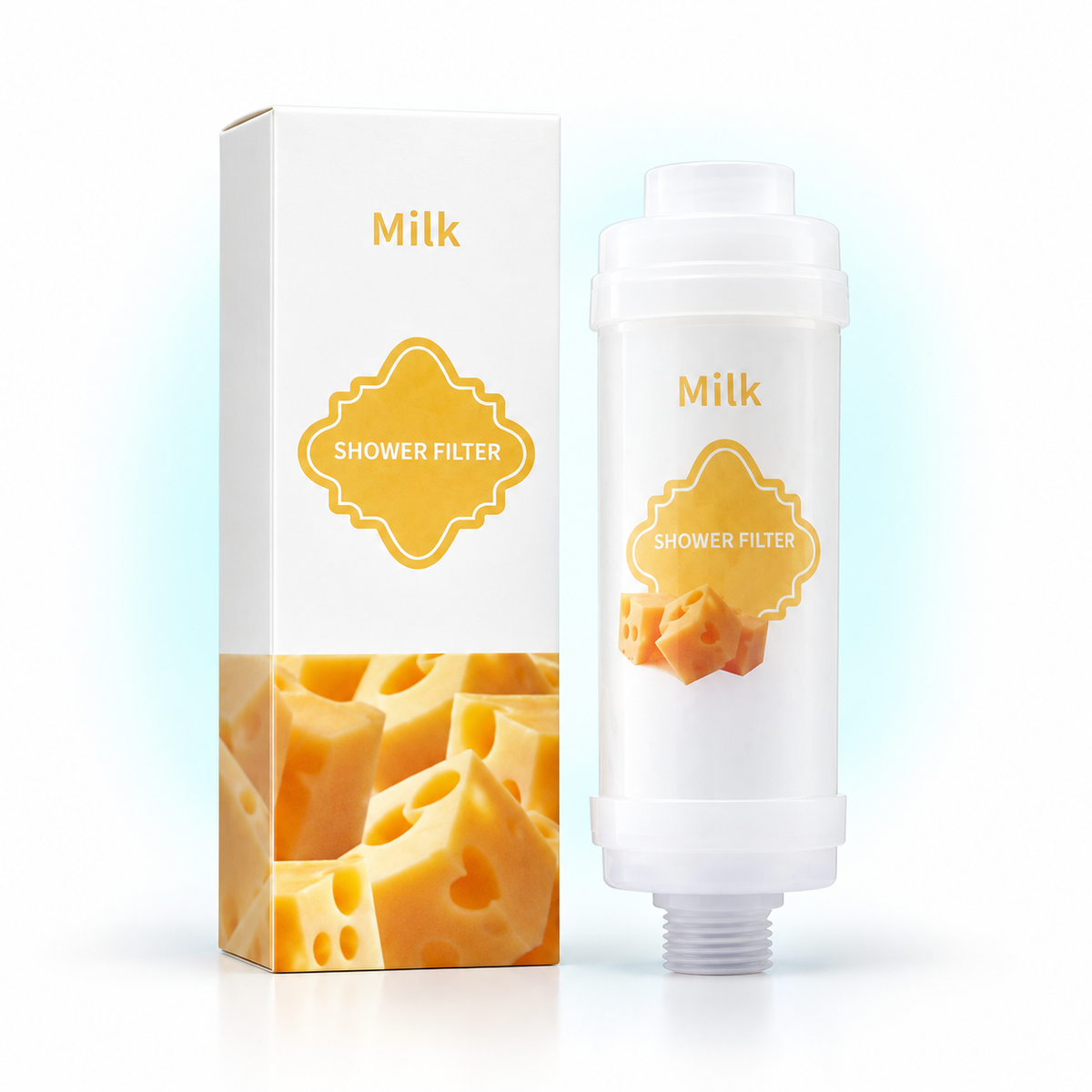Milk inline shower filter