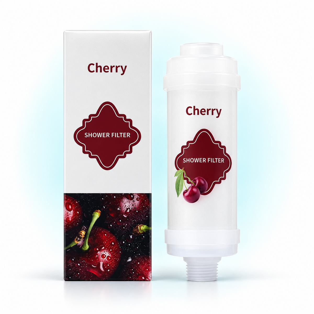 Cherry inline shower filter