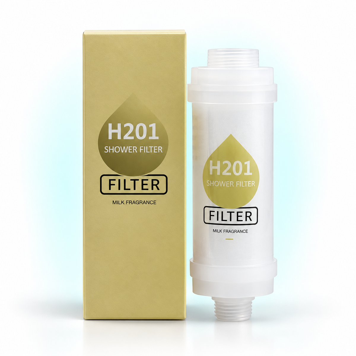 Milk inline shower filter