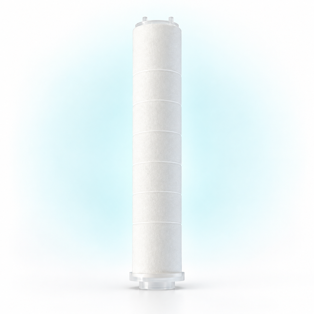 Single white shower filter replacement cartridge
