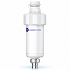 white inline filter with washing machine connectors