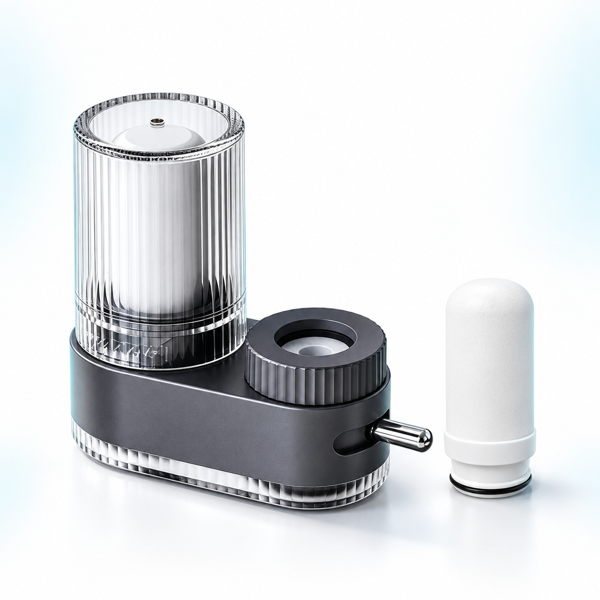 Gunmetal B1 faucet filter with 2 ceramic cartridges total