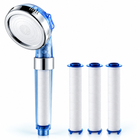 3-Mode Filtered Handheld Shower Head with Replaceable Cartridge - Sky blue - 3 extra PP cartridges