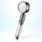 Three-mode clear-handle filtered showerhead - Gray / Head only