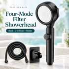 Pure Flow Bath Black · 2 m Hose + Holder