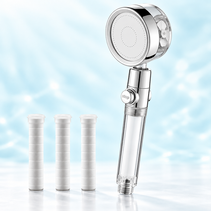 HS6011 filter showerhead - Silver Fan / 3 Spare Filters
