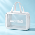 white travel wash bag - Large / 30 × 11 × 21 cm