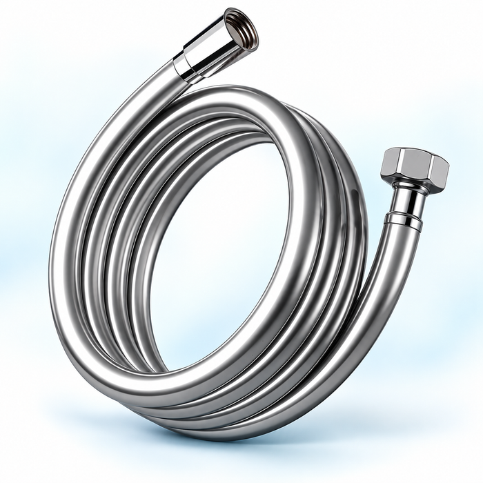 silver shower hose - 1.5 m