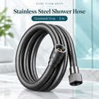 Pure Flow Bath Stainless Steel Shower Hose — Gunmetal Gray · 2 m