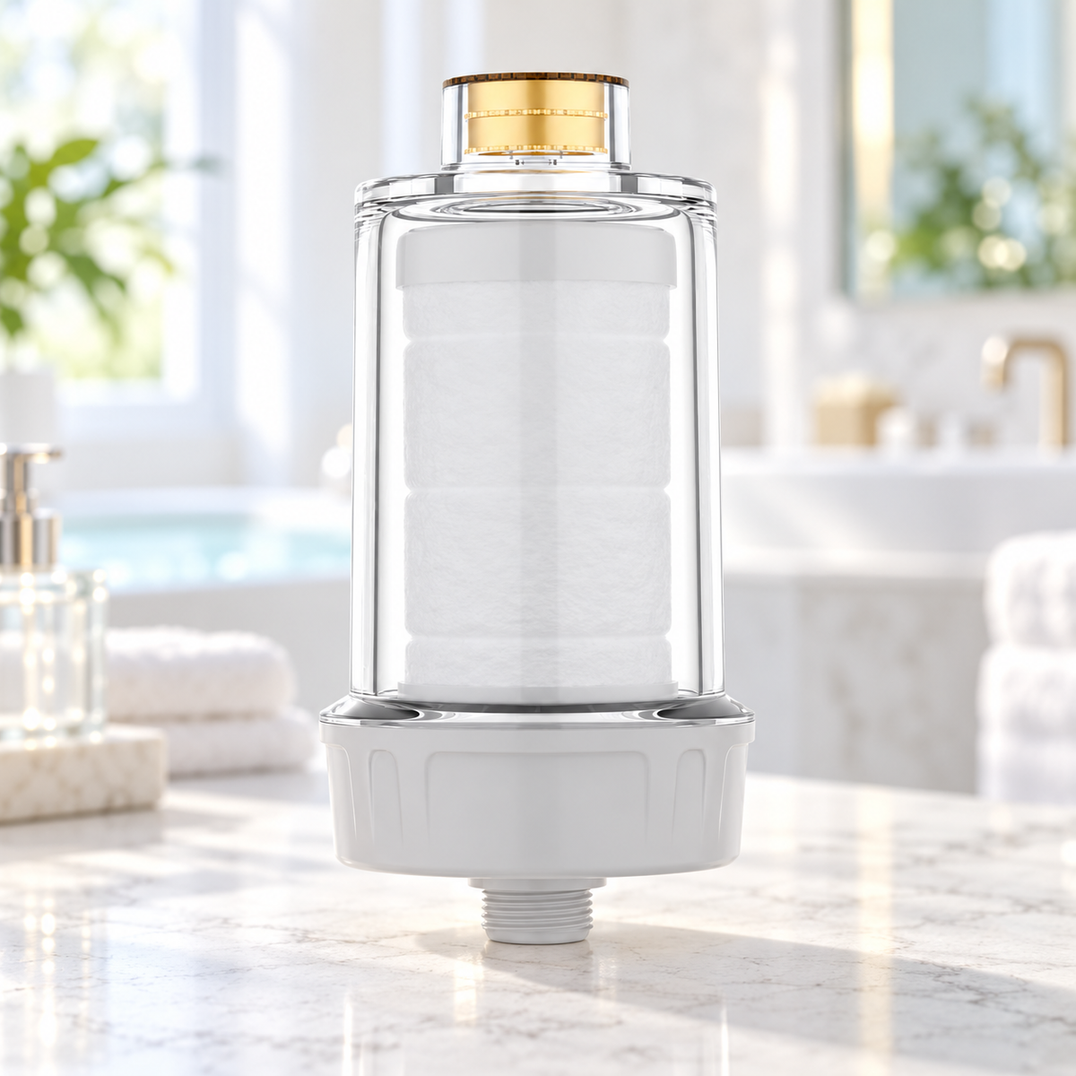 Pure Flow Bath inline filter hero view