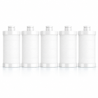 Five white replacement cartridges for inline water filter