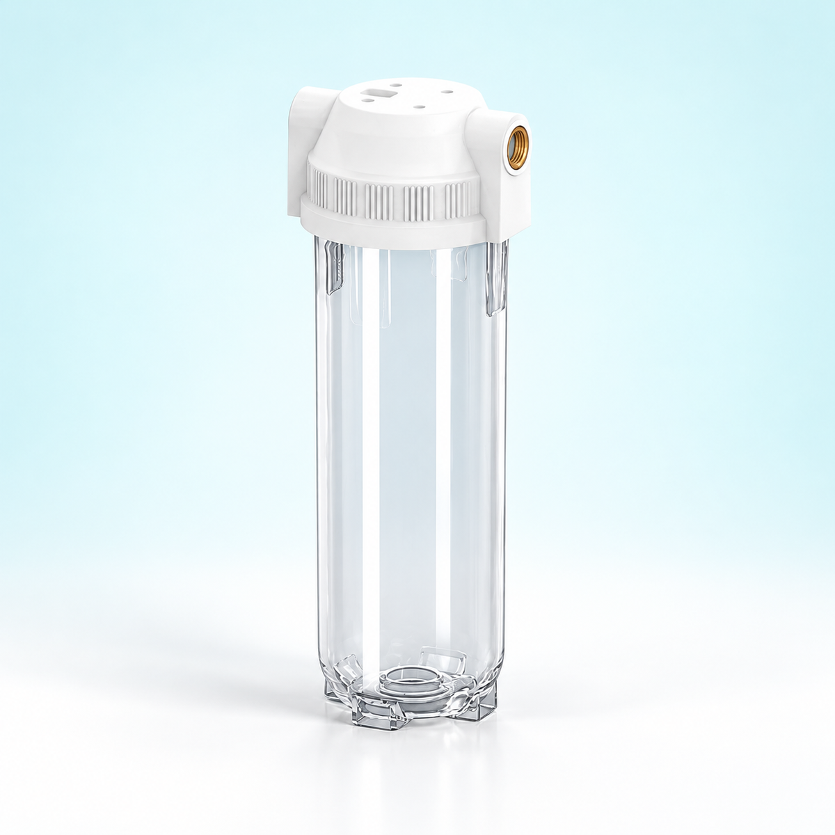 transparent 10-inch filter housing - 1/2 in Metal Thread / No Bracket