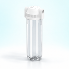 transparent 10-inch filter housing - 1/2 in Plastic Thread / No Bracket